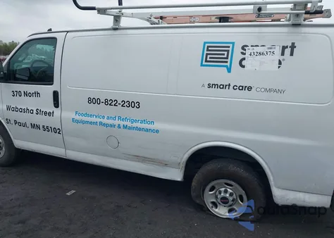 2020 GMC Savana Cargo Rwd 2500 Regular Wheelbase Work Van z USA, uszkodzony, nr VIN 1GTW7AFG9L1182439